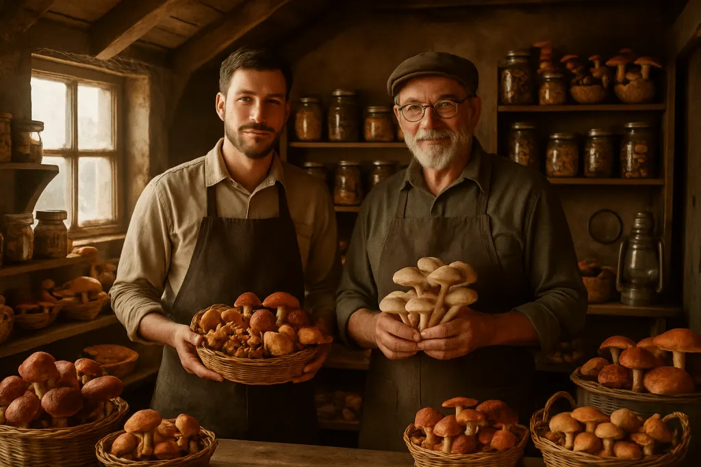 plongez dans l'univers fascinant des champignons rares avec bastien et bruno au grenier de la mosson à montpellier. apprenez les secrets de leur culture artisanale et savourez des saveurs uniques dans un cadre exceptionnel.