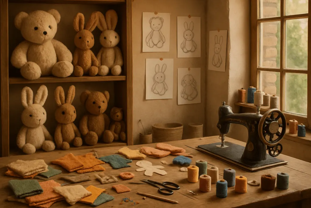 découvrez l'univers créatif de l'atelier de la peluche : personnalisez votre peluche unique parmi une large sélection de modèles, d'accessoires et de vêtements, pour un cadeau original fait avec amour.