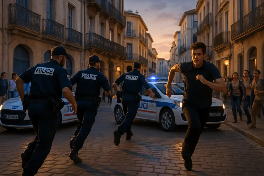 assistez à une intervention policière qui vire à la course poursuite palpitante dans les rues animées de montpellier. découvrez tous les détails de cette opération mouvementée.