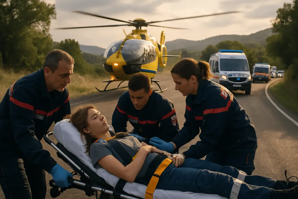 un grave accident s'est produit sur une route départementale de l'hérault. une adolescente, blessée, a été évacuée en hélicoptère vers le chu de montpellier. découvrez les détails de cet incident et l'état du trafic sur la zone concernée.
