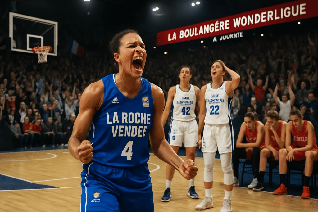 la roche vendée surprend en remportant la victoire contre lattes-montpellier lors de la 3e journée de boulangère wonderligue, tandis que bourges enregistre une nouvelle défaite.