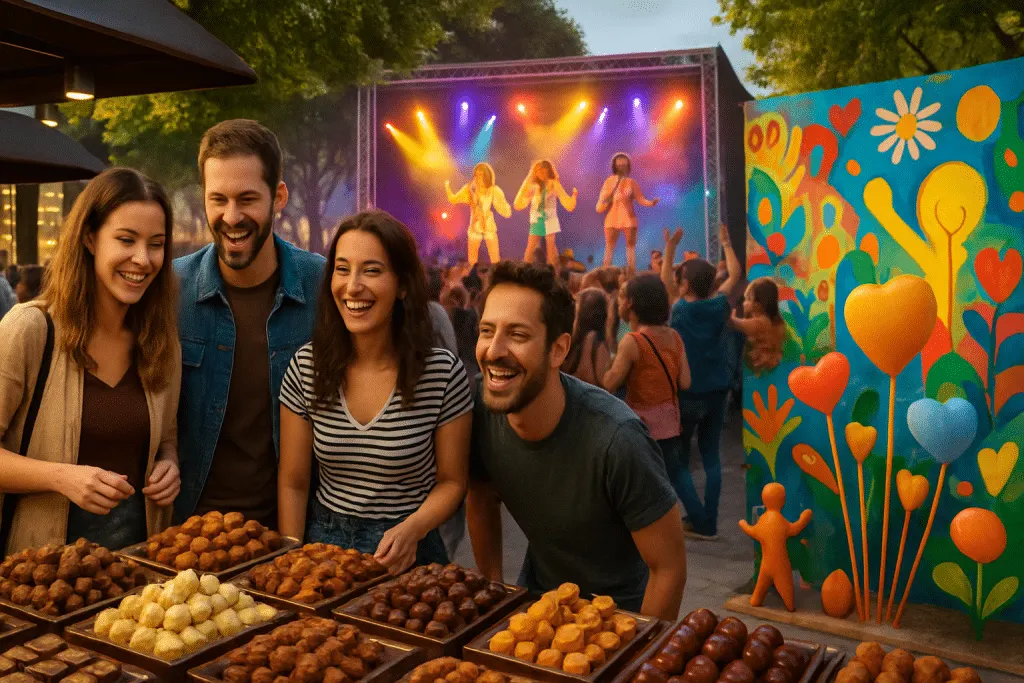 profitez d’un week-end exceptionnel à montpellier : dégustations au salon du chocolat, concert tribute abba incontournable et découverte du groupe 'une touche d’optimisme' ce samedi 11 octobre. ne manquez pas ces événements festifs !