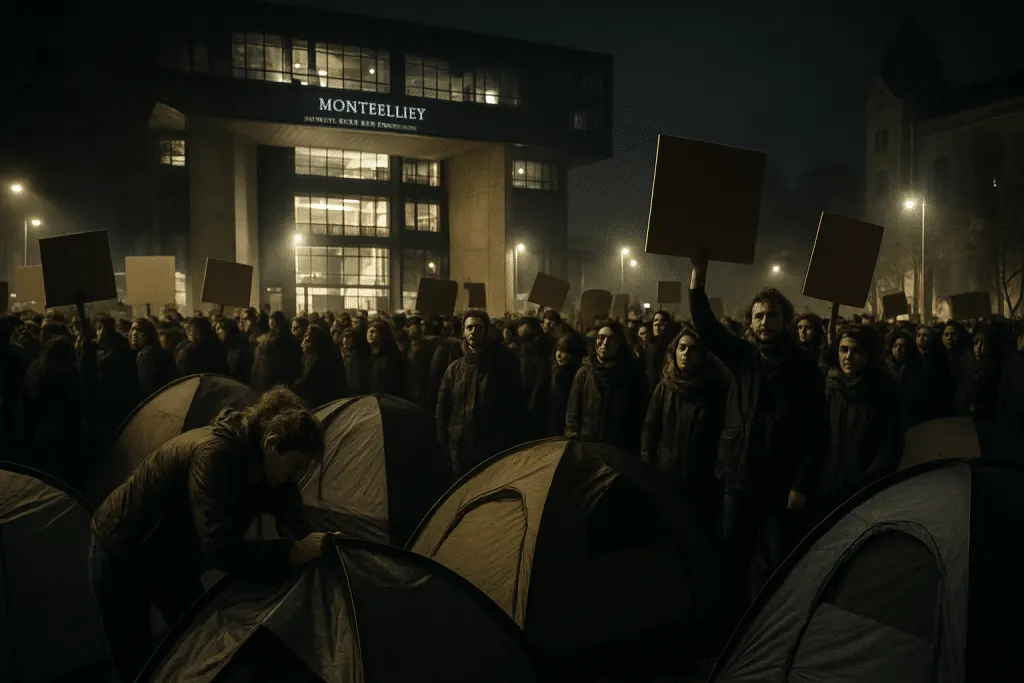 à montpellier, pour la cinquième nuit consécutive, des personnes expulsées campent devant l'hôtel de ville, contraintes de plier leurs tentes face à l'absence de solutions d'hébergement. suivez l'évolution de cette mobilisation.