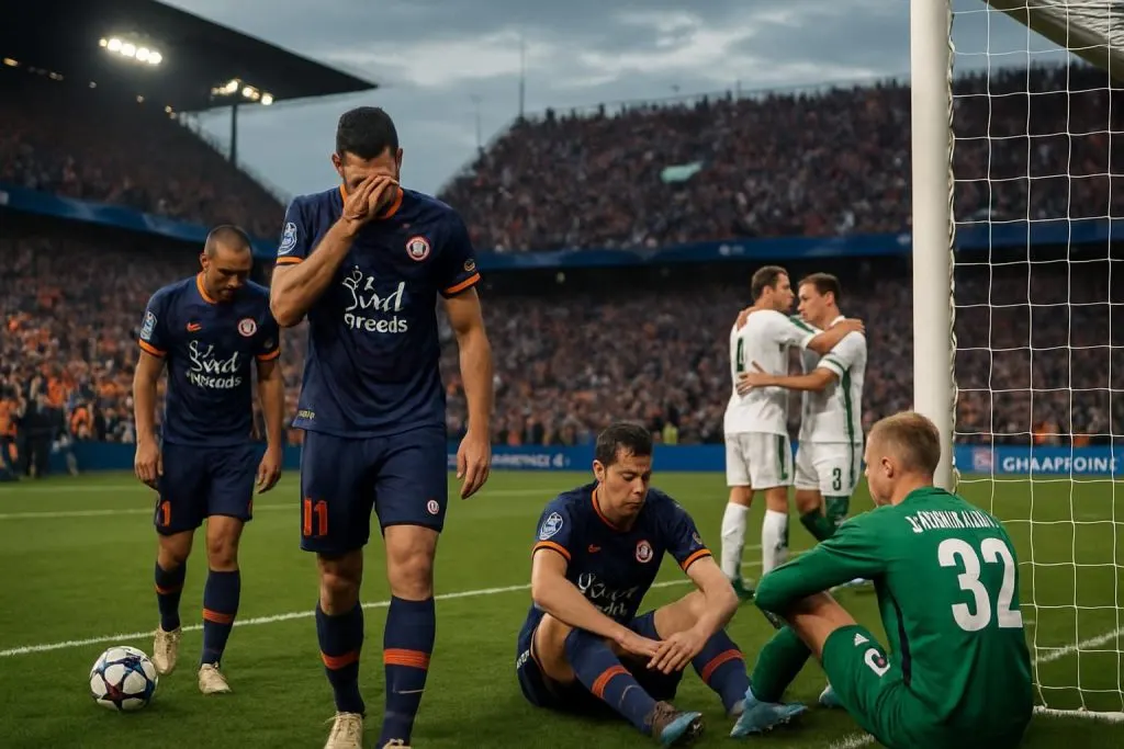montpellier s'incline face à varsovie et rate l'opportunité de briller en ligue des champions malgré une performance engagée.